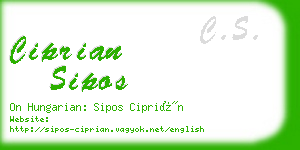 ciprian sipos business card